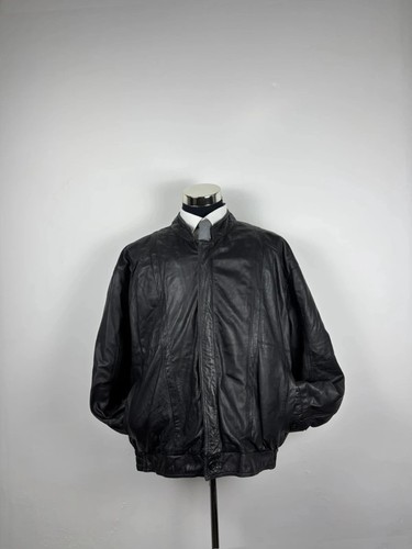 Vintage echtleder bomberjacke - echtleder,