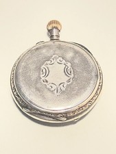 1900er Antik Taschenuhr Cylindre 6 Rubis 800er Silber läuft gut Swiss Made