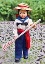 Trachten Puppe Gondoliere aus Venedig in Italien - alt 13cm - Souvenir Sammler
