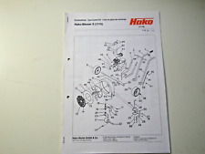 Ersatzteilliste Hako Blower S (1115)  Original Hako Hausdruckerei