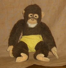 Steiff- Affe-ohne Id`s-ca. 25cm-Zustand 2