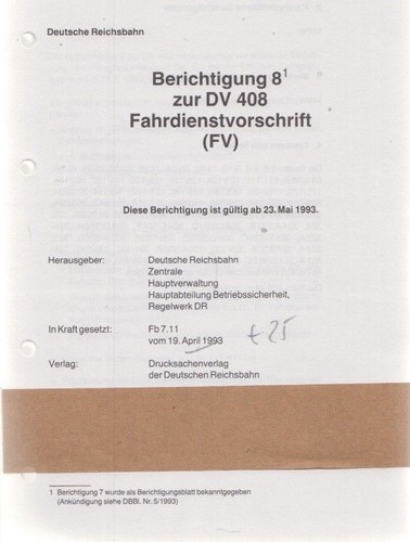 Berichtigung zur 408 - berichtigung,