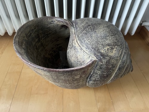 Große vintage muschel vase - große,