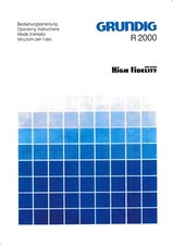 Bedienungsanleitung-Operating Instructions für Grundig R 2000 