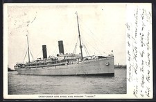 Union Castle Line Royal Mail Steamer Saxon, Ansichtskarte 1908 