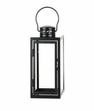 Metalllaterne schwarz Laterne Windlicht Kerzenhalter Gartenlaterne Deko-Laterne 