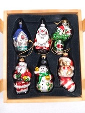 Krömer Since 1966 Weihnachtsbaumschmuck 6x Anhänger Schneemann, Weihnachtsmann