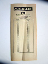 Märklin  Preisliste 1970 -  F