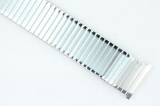 Zugband 22mm Flexband Uhrenarmband Edelstahl Silber Top-Qualität Länge: L