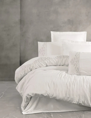 Bettwäsche satin weiß - satin,