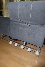 5-flammige Hängeleuchte höhenverstellbar LED / Halogen weißes Glas & Edelstahl