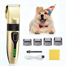 Tierhaarschneider Profi Schermaschine Leise Akku Rasier Trimmer für Hunde Katze