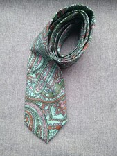 Ungetragene Seidenkrawatte, 100%  Thai Seide, handgewebt, Paisleymuster 