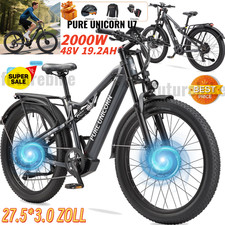 2000W Dual Motor 27.5 Zoll Elektrofahrrad Mountain City eBike 48V 19.2AH Pedelec