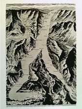Lago di Como, Landkarte, AK, ungelaufen, ca. 1955