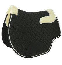 Schabracke Confort mit integriertem Fell Pad schwarz Rückenschoner