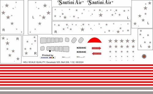 Decal 525 bell 206 - 206, jet