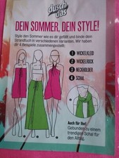 Tuch Schal Wickelkleid Wickelrock Neckholder rosa duschdas