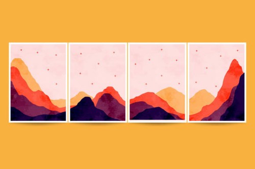 Set abstrakt bild poster - set,