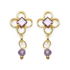 Ohrstecker Blume violette