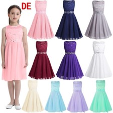 DE iEFiEL Kinder Mädchen Kleider Spitze Festlich Prinzessin Partykleid Ballkleid
