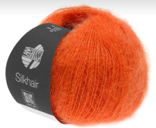 (kg/356€) Silkhair Lana Grossa  25g Fb. 136 dunkelorange Kid Mohair Seide