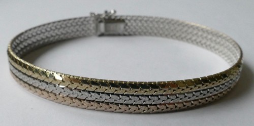 Armband tricolor silber 925 - armband,