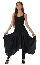 Zipfelrock bzw. Kleid aus bequem fallender Viskose, Sommerrock in Einheitsgröße