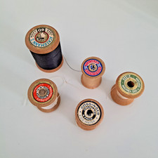 Alte Garnrollen Holz  5 Stück