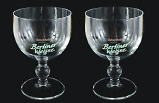 2x Berliner Weisse Schultheiss Glas Stielglas Bar Bierglas 0,3 l Gastro Sammler