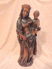 Holzfigur schnitzerei madonna - holzfigur,