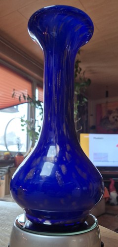 Vase kobaltblau mit - vase, (glas)