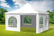 Gartenpavillon 4x4m PVC Weiß