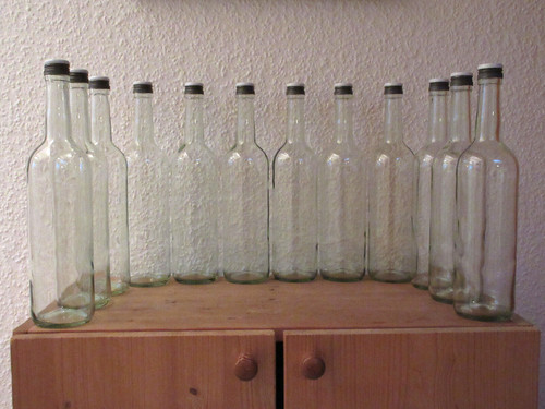 Leere flaschen glasflaschen - 12,