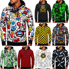 Kapuzenpullover Hoodie Pullover Sweatshirt Motiv Aufdruck Herren Mix BOLF Print