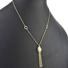 Goldkette Collier mit Pantherkopf-Anhänger mit Zirkon 585 14K ECHT GOLD 45cm NEU