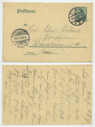 106573 ganzsache 73 - -,