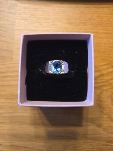 Ring silber 925 mit hellblauem - silber,