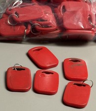 20 Zeiterfassung RFID Schlüsselanhänger Transponder Chip Rot