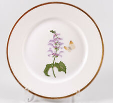 Nymphenburg Teller Blume Schmetterling Rudolf Sieck signiert Salbei Ø20,5cm