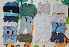 16er Set Babykleidung Hosen Shirt Body Strampler Schlafoverall Pullover Gr.  62