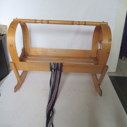 Massivholz baby wiege mit - massivholz,