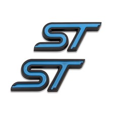 2x Black&Blue Metal ST Emblem