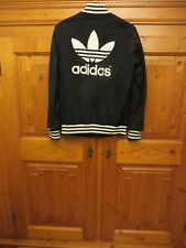 Jacke Damen Bomberjacke Collegejacke echt Leder Lederjacke adidas Logo Gr. 34 36
