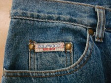 Herren Jeans Gr. 21, blau, Dollywood, leichte Karotte, Herrenhose, stonewashed