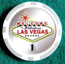 WELCOME to Fabulous LAS VEGAS Nevada / Souvenir Jeton Spielwert 1 (1.11)