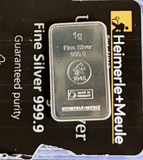 1 Gramm Silber 1g Barren 999.9