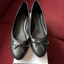 Ballerina, schwarz, Leder Gr