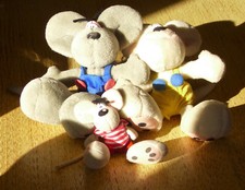 2 mittelgroße Diddlmäuse und eine Schlüsselanhänger Diddlmaus 