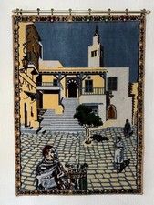 Wandteppich Cafe des Nattes mit Moschee in Sidi Bou Said in Tunesien